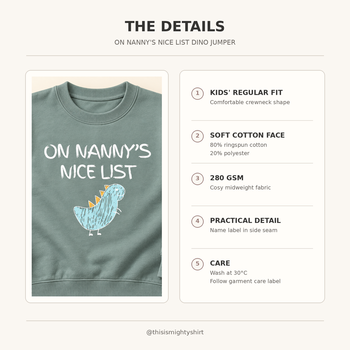 AWDis kids sweatshirt fit, fabric, weight and care details