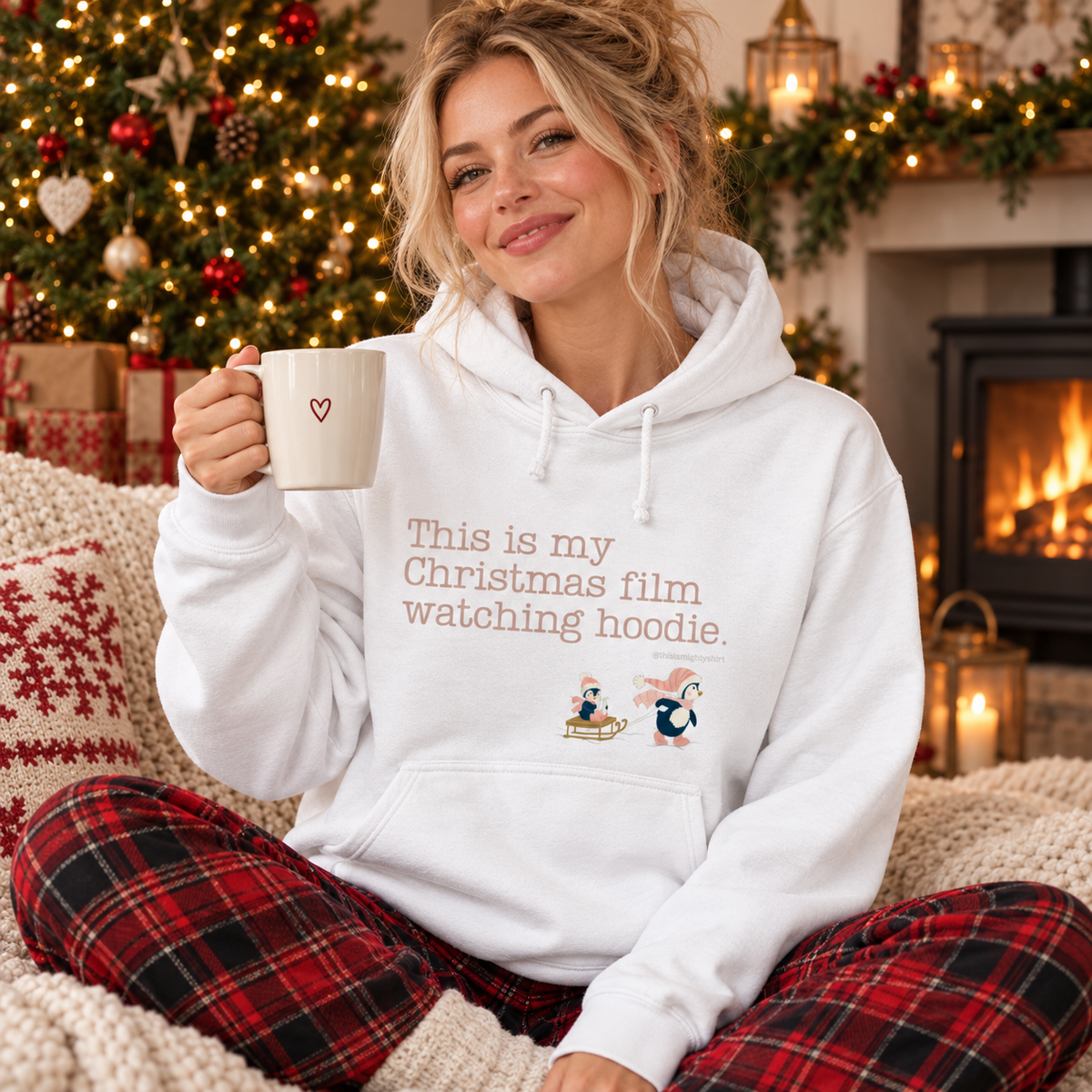 Christmas Film Watching Women’s Hoodie – Cosy Festive Gift