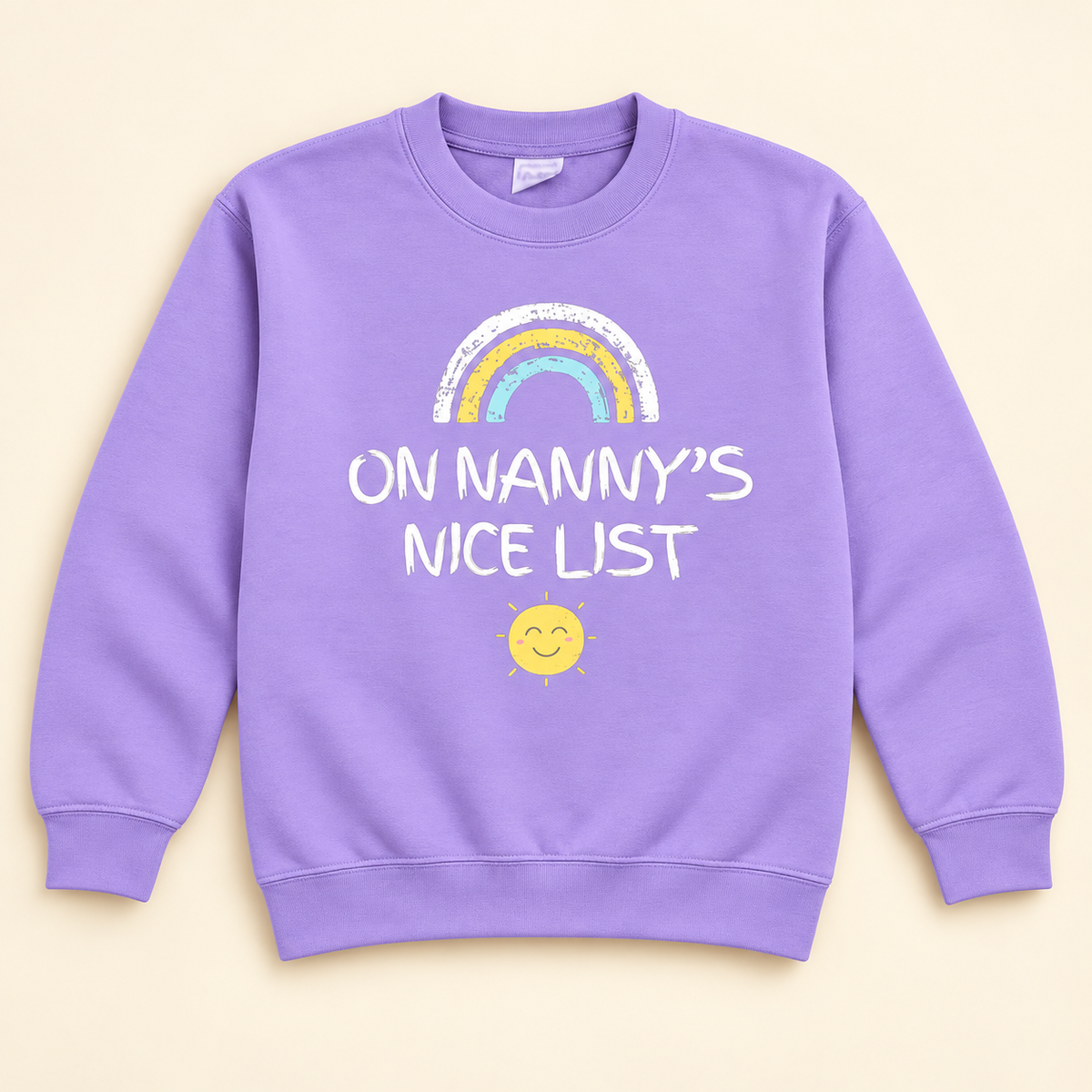 On Nanny’s Nice List Girls’ Christmas Jumper – Cute Festive Gift for Girls