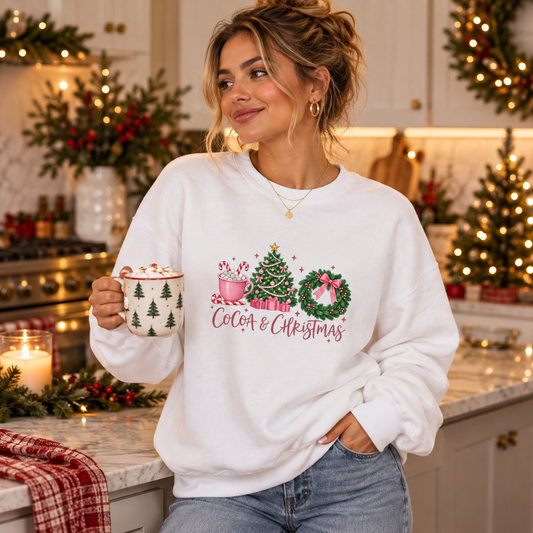 Cocoa and Christmas in Arctic White – festive lifestyle photo