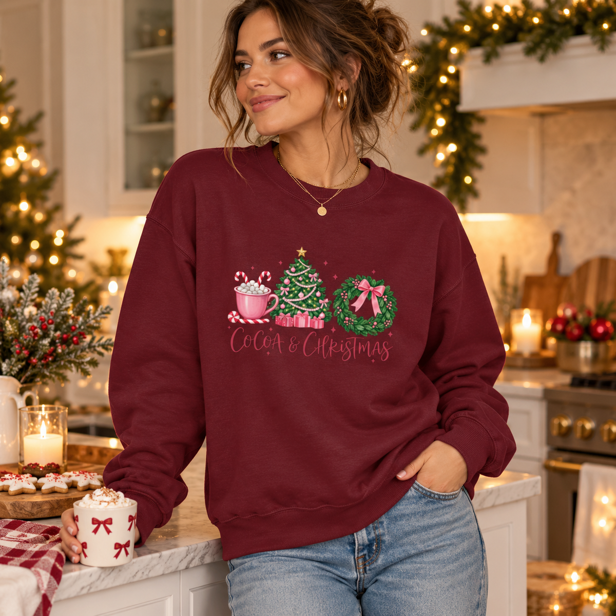 Cocoa and Christmas in Burgundy – festive lifestyle photo
