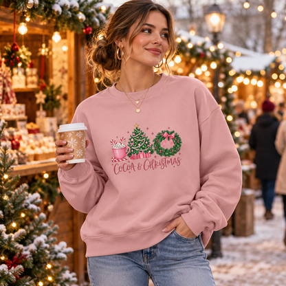 Cocoa and Christmas in Dusty Pink – festive lifestyle photo