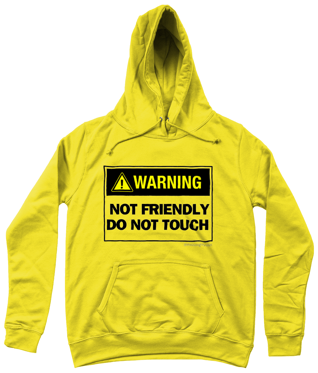 WARNING - DO NOT TOUCH Girlie College Hoodie