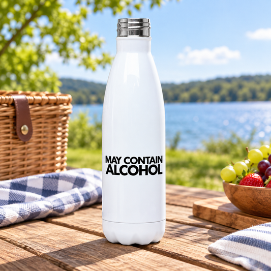 May Contain Alcohol 500ml Water Bottle – Funny Drinking Gift, lifestyle view 1