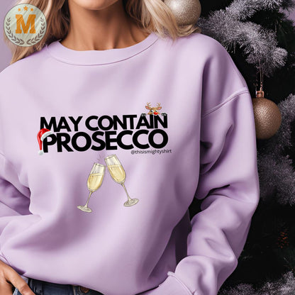 May Contain Prosecco Women's Christmas Jumper – Funny Festive Gift for Her