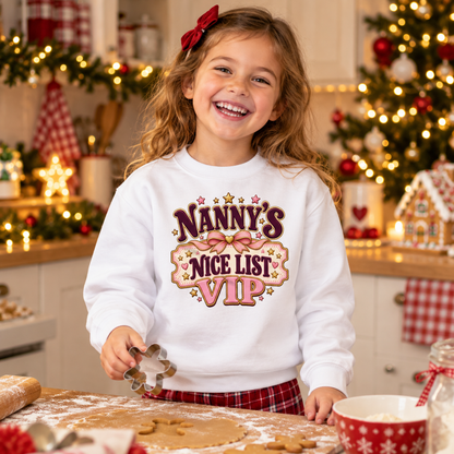 Nannys Nice List VIP in Arctic White – festive lifestyle photo