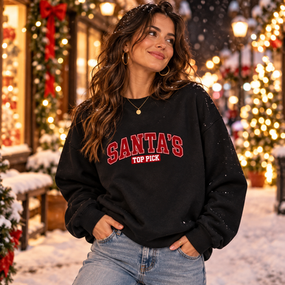 Santas Top Pick in Jet Black – festive lifestyle photo