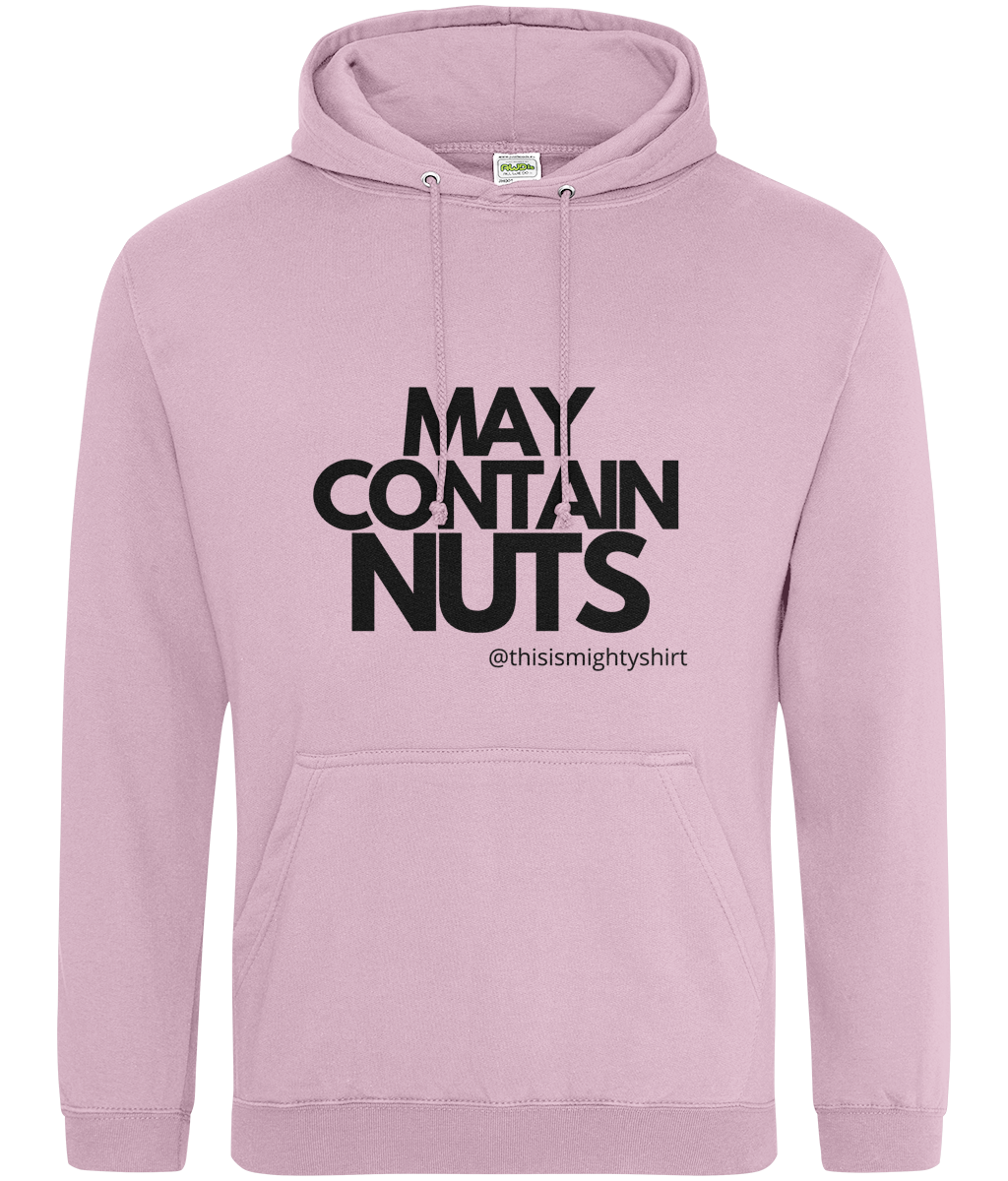 May contain nuts light mens college hoodie