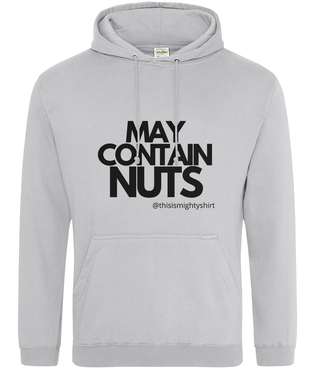 May contain nuts light mens college hoodie