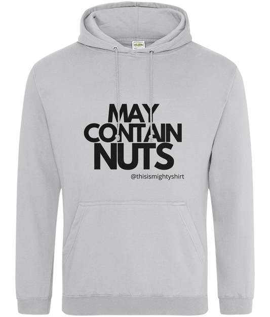 May contain nuts light mens college hoodie