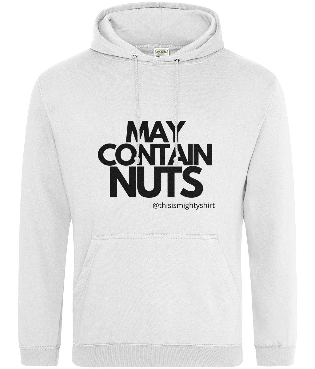 May contain nuts light mens college hoodie