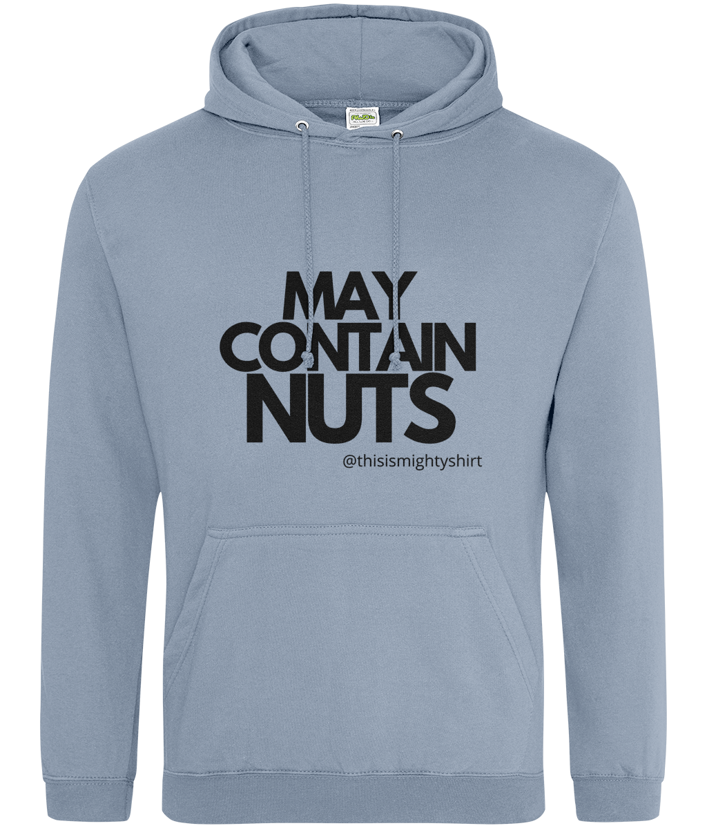 May contain nuts light mens college hoodie